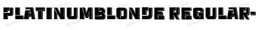 PlatinumBlonde Regular字体转换